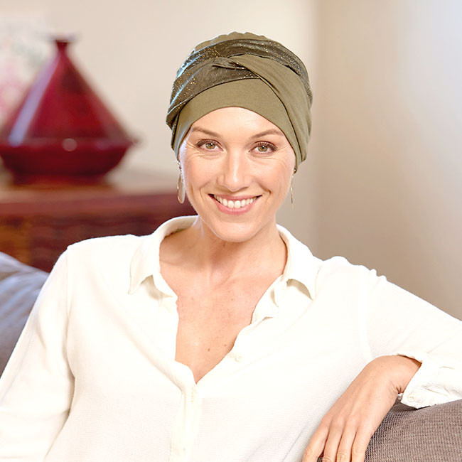 Achat Turban chimio bambou Austin Comptoir de Vie kaki pour femme - Turban  cancer au meilleur prix